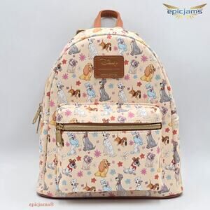 Loungefly Disney Dogs Floral Mini Backpack New